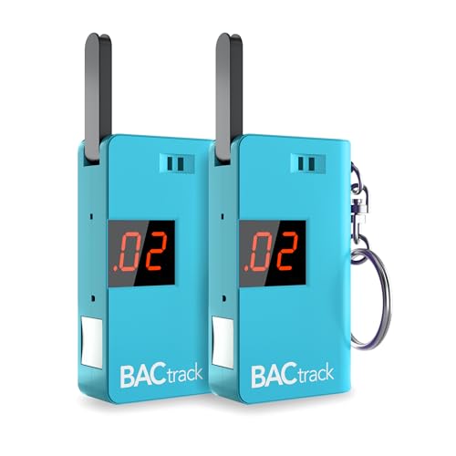 BACtrack Keychain Breathalyzer Blue 2 Pack UltraPortable Pocket Keyring Alcohol Tester for Personal Use